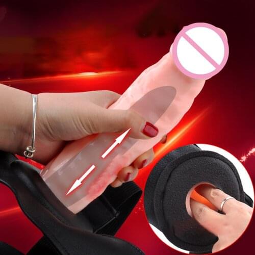 Hot Sale Sex Toys Sexy Leather Pants Wear Penis Couple Tools Male Hollow Penis Pants Adult Sex Products Strap on Realistic Dildo