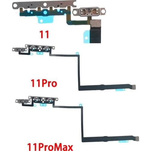Volume Button And Silent Switch Flex Cable With Brackets Preinstalled For iPhone 11 11Pro 11ProMax