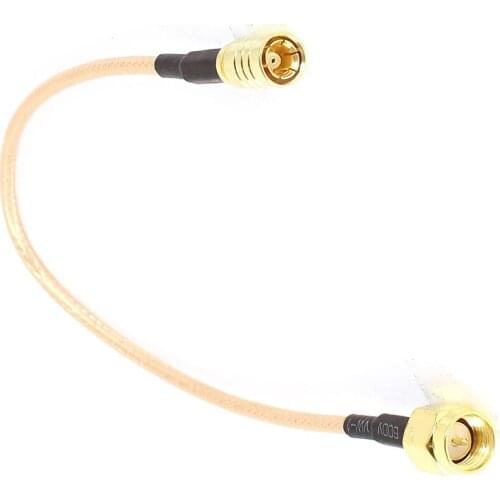 SMA male 21.59 cm black + gold, SMB jack M / F plug RG 316 coaxial jumper cable