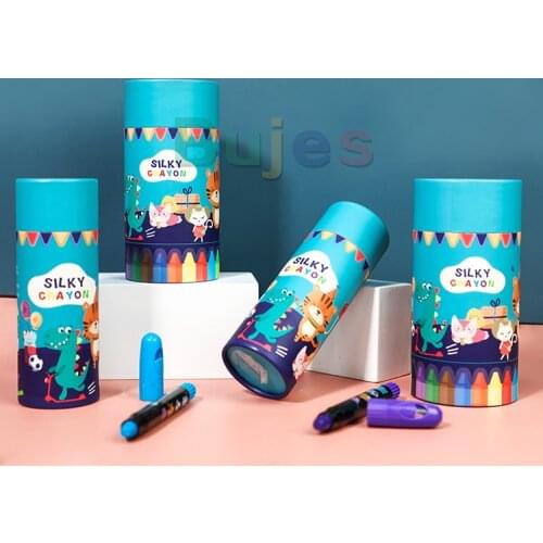 Kocotree 6 / 12 / 24 color children crayon safe non-toxic washable oil painting stick for students oil pastel art supplies