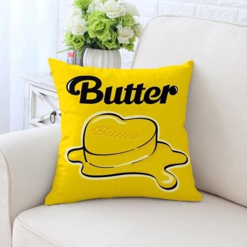 Butter Car Cushion Cover Living Room Sofa Chair Pillow Cover J-Hope Jung Kook RM V JIMIN SUGA JIN Kpop Cushion A.R.M.Y Keepsake
