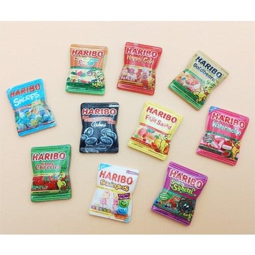New 6/7/10pcs Mini Resin Potato Chips Snacks Dollhouse Miniature Food for blyth Barbies Doll Kitchen Toys Accessories