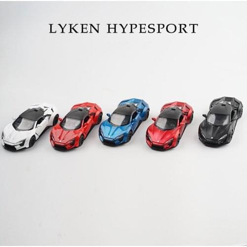 Diecast 1/32 Simulation Lycan Car Model Alloy Super Sports Car Boys for Toy Car Decoration Metal Racing Pull Back Collection
