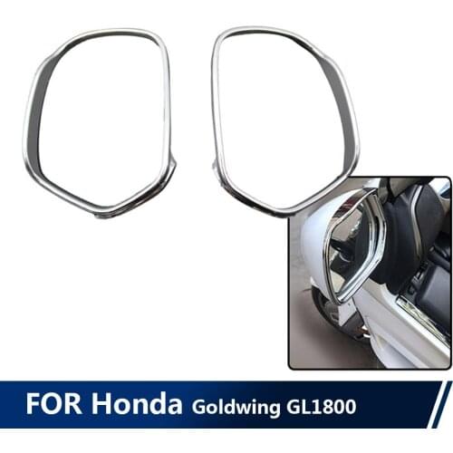 Motorcycle Accessories Chrome Rear View Side Mirrors Trim Decoration Cover For Honda GOLDWING GL1800 2001-2012