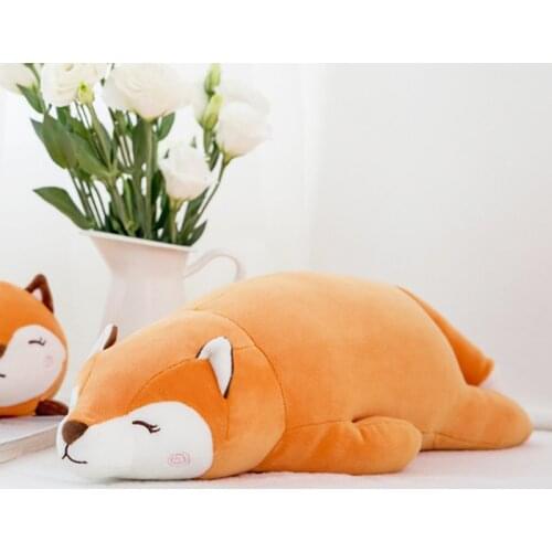 Soft Stuffed Creative Kneeling Fox Animals Plush Toys Pillow Kawaii Baby Appease Sleeping Doll Girl Brinquedo Toys For Children