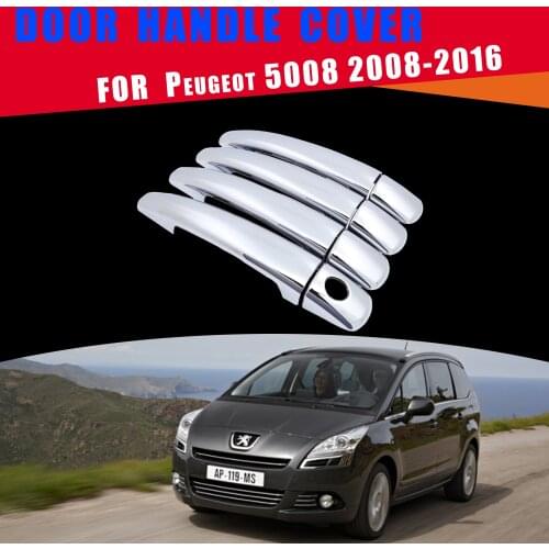 For Peugeot 5008 2008 2009 2010 2011 2012 2013 2014 2015 2016 Luxuriou Chrome Door Handle Cover Trim Car Set Styling Accessories