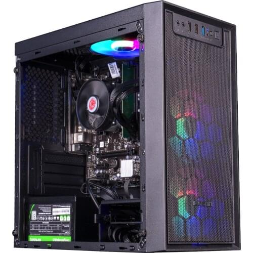 Funhouse Desktop Intel i3 9th 8100 Upgrade 9100F RX550 4G Gaming Card D4 8G RAM 240G For CSGO/LOL Computer Assemblly Gaming PC