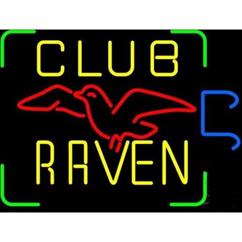 Neon Sign For Club Raven dove Lamps real glass tubes resterant decorate light Hotel Arcade DISPLAY BUSINESS Impact Attract light