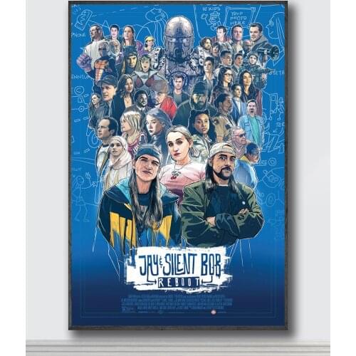 NJ040 Jay and Silent Bob Reboot Movi Silk Posters and Prints wall art Art Poster Home Decore 3