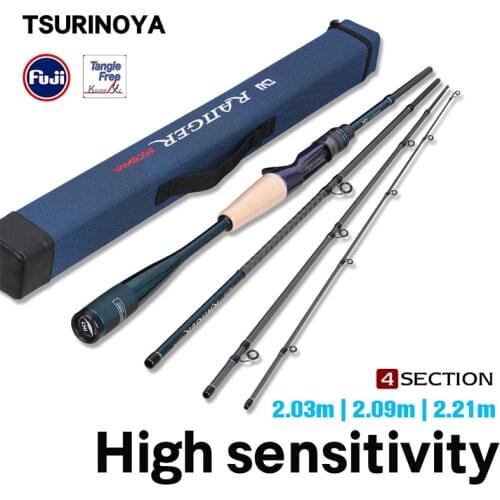 New Arrival TSURINOYA RANGER Spinning Casting Fishing Rod 2.03m 2.09m 2.21m Power L ML Lure WT 5-15g Portable Fishing Rods