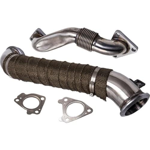 New 3" Turbo Downpipe Tube Passenger Side Up-Pipe for GMC 6.6L Duramax 2001-2016