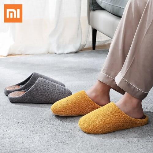 Xiaomi New Winter Cotton Slippers Warm Men Shoes Women Non-Slip Breathable,Erspiration,Skin-friendly Plush Thick-soled Slippers