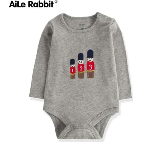 Autumn Baby Romper Infant Cartoon Character Tin Soldier 123 Girl Boy Baby Clothes Climbing Suit K1