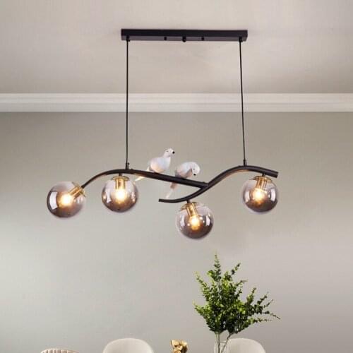 Nordic Gold/Black Brief Glass Ball Pendant Light for Loft Dining Room Light Luminaire Lampara Postmodern Bedroom Restaurant Lamp