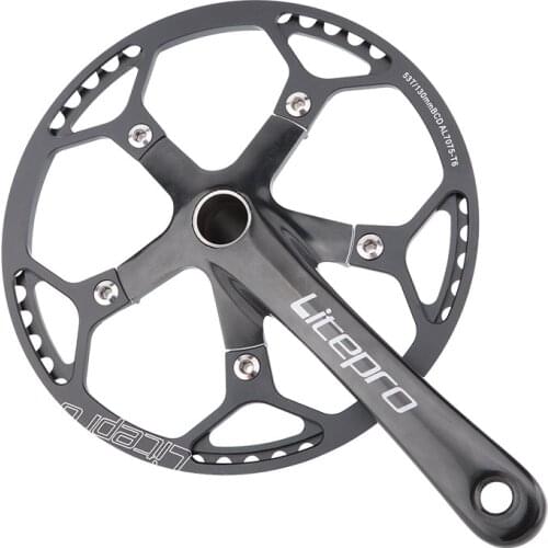 LP litepro folding bike hollow integrated crank aluminum alloy tooth disc with central shaft 53 teeth 56 58T disc