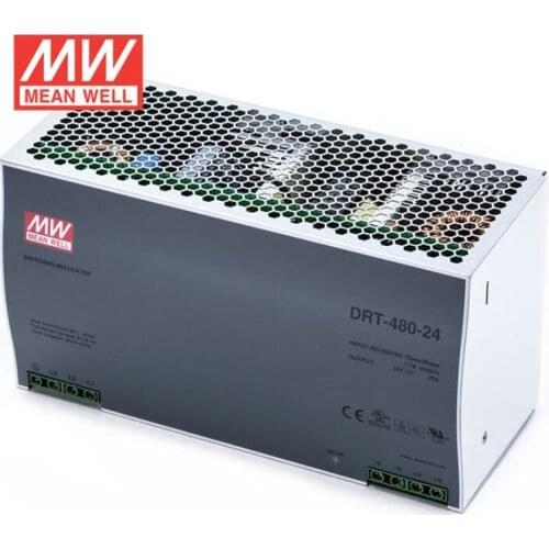 Mean Well DRT-480-24 meanwell DC 24V 20A 480W Three Phase Industrial DIN RAIL Power Supply
