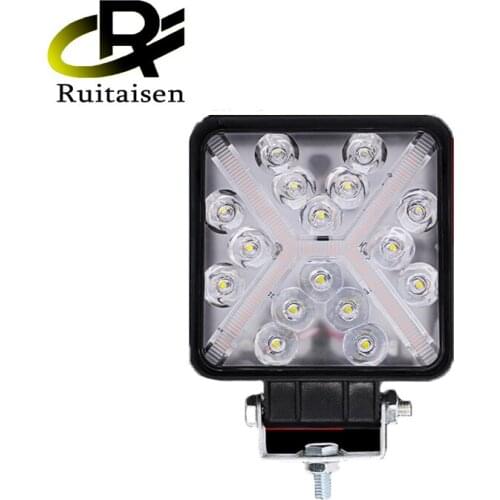 Ruitaisen Square Fog Light 4 inch 48W Led Daytime Running Work Lights 24v 9D Car Headlights For Truck ATV UTV Offroad 4x4 Cars