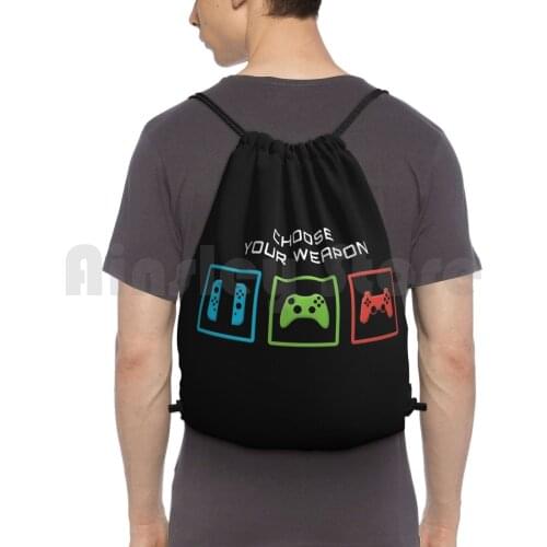 Choose Your Weapon Backpack Drawstring Bag Riding Climbing Gym Bag Choose Your Weapon Choose Your Weapon Game Games Gaming