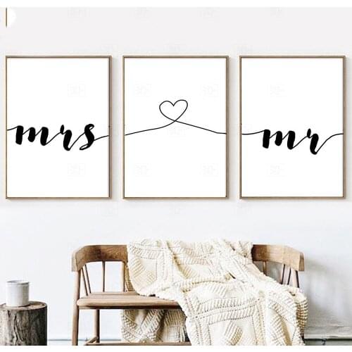 Family Simple Quotes Wall Art Canvas Poster Minimalist Print Couple Anniversary Painting Picture For Living Room Decor