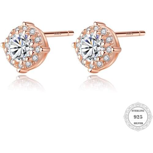 Stud Earrings Zirrcon Flower ,Thomas Style Glam Fashion Good Jewerly For Women,2020Ts Gift In 925 Sterling Silver