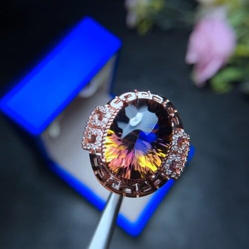 SHIQING Rings With Semi-precious Stones