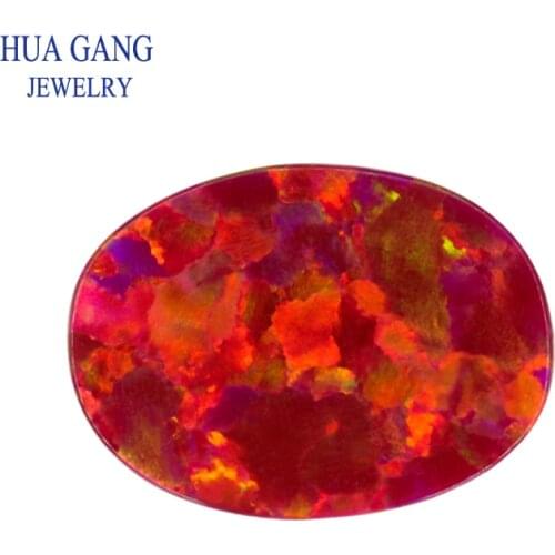 OP45 Opal Loose Stones Oval Shape Base Cabochon Created Opal Beads Semi-Precious Stones For Jewelry Making 3x5mm-10x14mmmm
