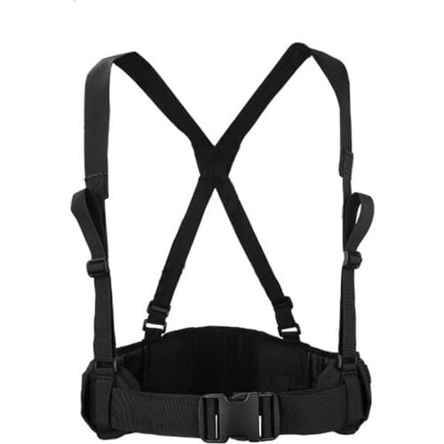 Tactical MOLLE Padded Waist Belt Mens Airsoft Combat Suspender Adjustable Hunting Waist Support Belts