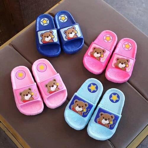 Childrens slippers summer boys and girls sandals and slippers soft bottom baby indoor non-slip cute home childrens slippers