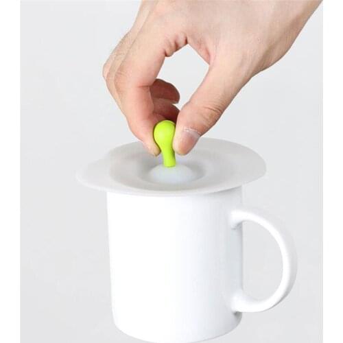 Universal White Lid Durable Food Silicone Cover Cap Spoon Ceramic Cup Cover Lid Dustproof And Sealed Silicone Lids Cover General