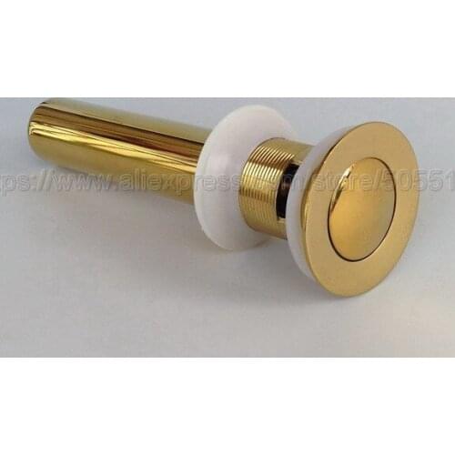 Bathroom Accessaraies Gold Color Brass Finish Sink Vanity Pop Up Drain with Overflow zsd038