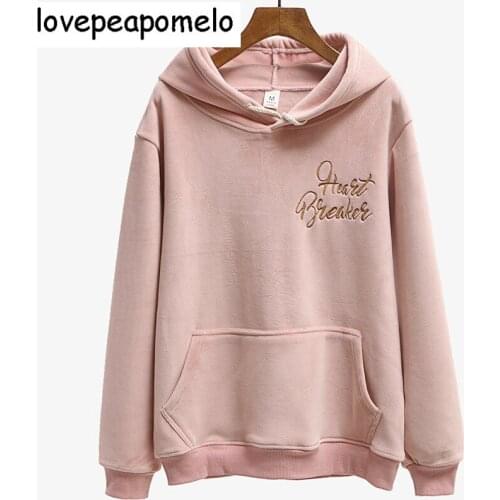 Spring Hooded Double-Faced Velvet Pullover Embroidered Womens Pullover Autumn And Winter Pullover Gold Velvet Ladies Pullover