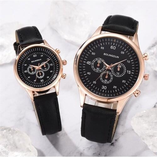 2020 Lovers Watches Women Fashion Black Female Quartz Gifts Clock Casual Ladies Vintage Leather Couple Watches Zegarki Damskie