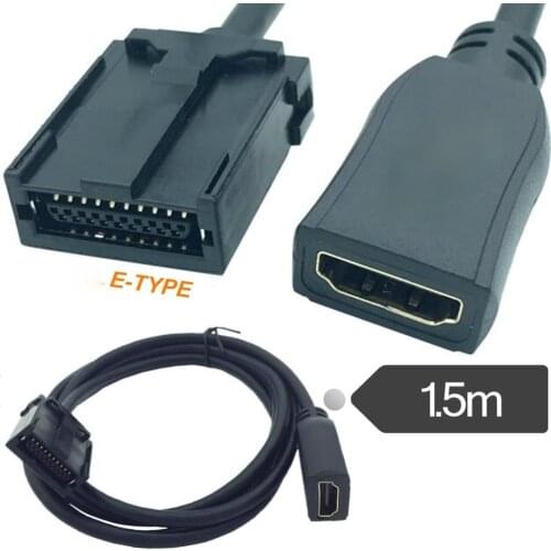1.5 Meter HDMI E Type To HDMI A Type Extension AV Cable for Car 1.5m