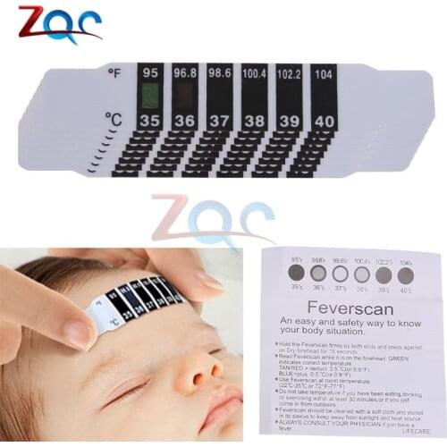 10PCS/Lot Forehead Temperature Detector Strip Fever Body Baby Child Kid Care Check Test Temperature Monitor Safe Non-Toxic