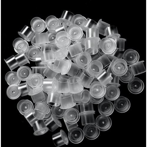 100 Medium Size Tattoo Ink Cap Cup Container Permanent Makeup Pigment Holder