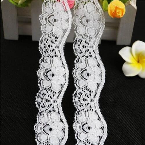 35mm 5yard Lace Ribbon Lace Trim Wedding Decoration Handcrafted Embroidered Sewing DIY Material Tablecloth decorative lace