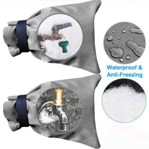 42D Oxford Coth Water Faucet Protector Outdoor Faucet Tap Covers Winter Anti Frozen Protector Bags Reusable Insulation Cover