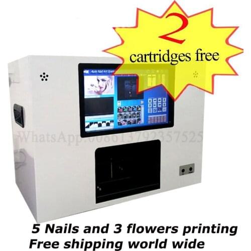5 Nails printing machine 5 nails and 3 flowers printer nail machine free shipping worldwide CE
