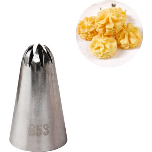 #853 Big Cake Decorating Tools Stainless Steel Cream Nozzles Icing Piping Pastry Tips Bakeware