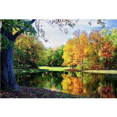 DIY Diamond Painting Cross Stitch Forest landscape tree Mosaic Full Rhinestones 5D Diamond Embroidery Icon Decor Painting FZ572