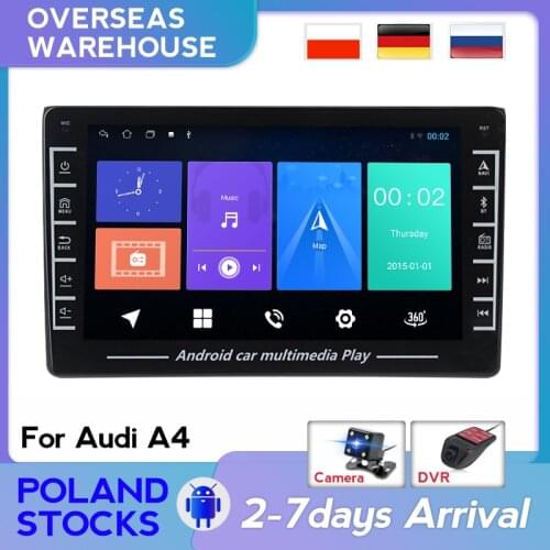 Car Audio Car Media 2DIN For AUDI A4 2002-2008 Car Radio IPS BT Support DVR Car Multimedia Player Android System GPS Navigation