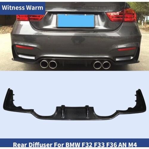 Carbon Fiber Car Rear Bumper Exhaust Diffuser Lip Spoiler Fit for BMW 4 Series F32 AN M4 car body kit