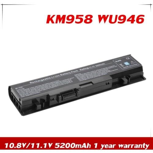 7XINbox 10.8V 5200mAh A2990667 KM958 WU946 MT264 PW77 Battery For Dell Studio 1535 1536 1537 1555 1557 1558 PP33L PP39L 312-0701