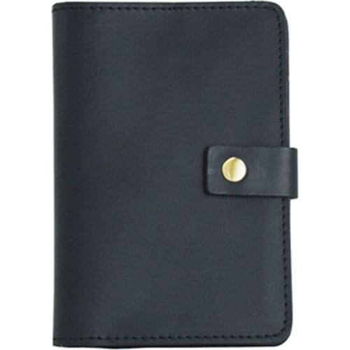 Black Passport Cover Can Name Credit Card Holders Travel Purses Leather Hasp Passport Wallet