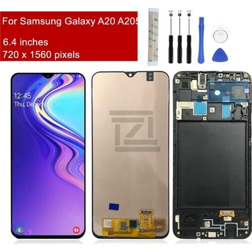 For Samsung galaxy A20 lcd Digitizer A205/DS A205F A205FD A205A Touch Screen Digitizer Assembly For Samsung A20 lcd