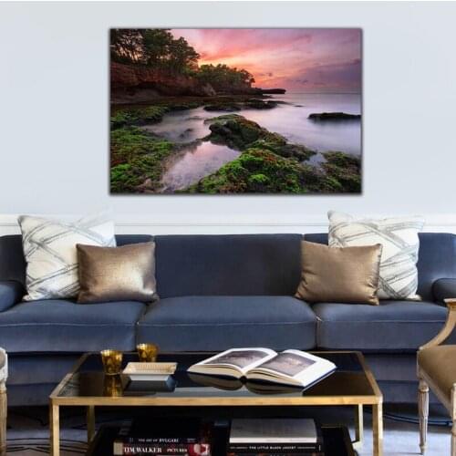 DIY colorings pictures by numbers with The waterfall landscape picture drawing Relief painting by numbers framed Home