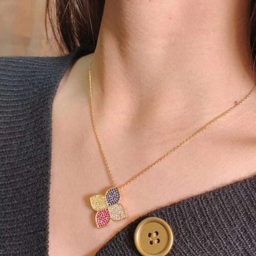 HIBRIDE Newest Arrival Luxury Cubic Zirconia Big Necklace Pendants for Women Fashion Jewelry Bijoux Femme asesorios mujer N-1346