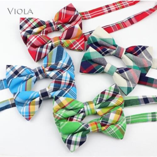 Parent-child Classic Plaid Bowtie Set Men Kids Casual Party Vacation Butterfly Banquet Teenager Stylish BowTie Accessory Gift
