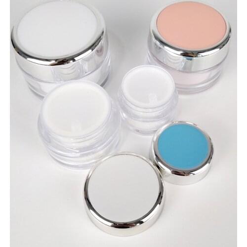 Colorful 15g 20g 40g 50g Portable Refillable Bottles Travel Face Cream Lotion Cosmetic Container Plastic Empty Makeup Jar Box