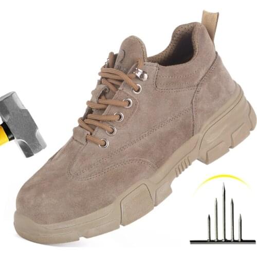 Lightweight Safety Shoes Men Steel Toe Cap Work Sneakers Male Puncture-Proof Work Shoes Boots Industrial Shoes Security Boots